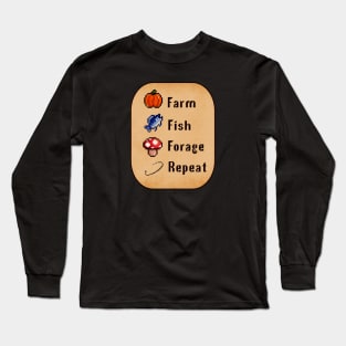 Farm Fish Forage Repeat Long Sleeve T-Shirt